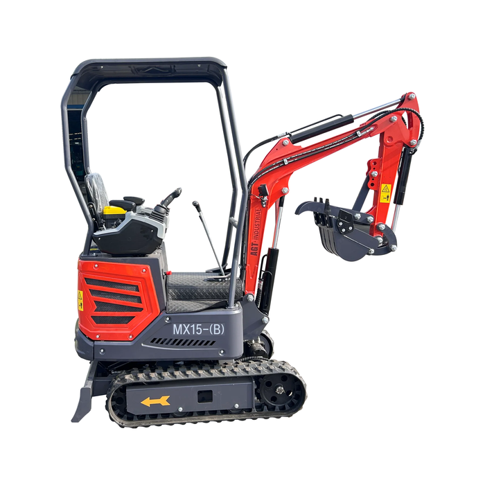 1 Ton, B&S Engine Mini Excavator w/ Side Swing Boom and Pilot Control | MX15-B