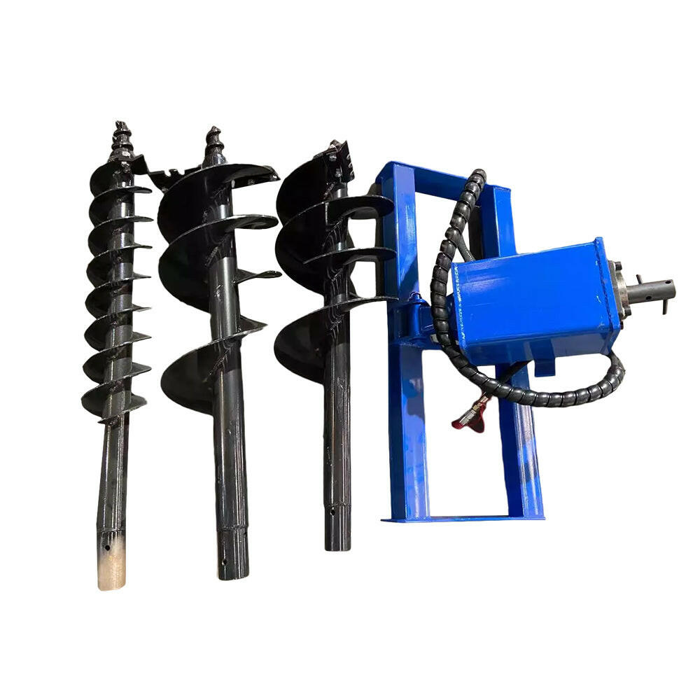 Skid Steer Hydraulic Auger with 3 bits(6