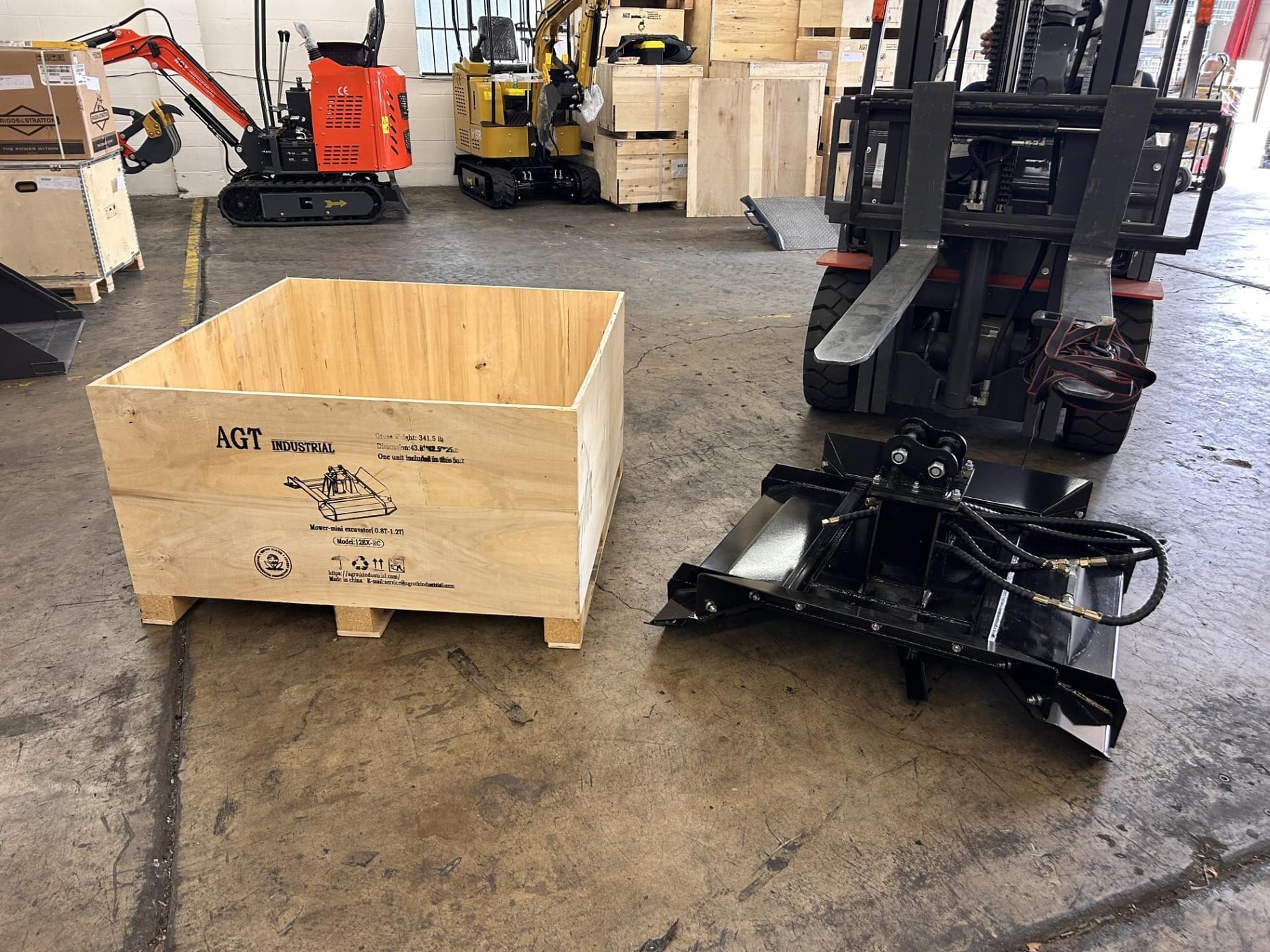Mini Excavator Mower Brush Cutter | 12EX-RC | AGT Industrial Inc.| Mini ...