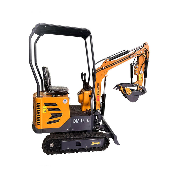 1 Ton 2024 Upgraded Mini Excavator W/ SIDE SWING BOOM & HYDRAULIC THUMB | AGT DM12-C