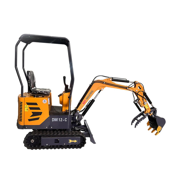 1 Ton 2024 Upgraded Mini Excavator W/ SIDE SWING BOOM & HYDRAULIC THUMB | AGT DM12-C