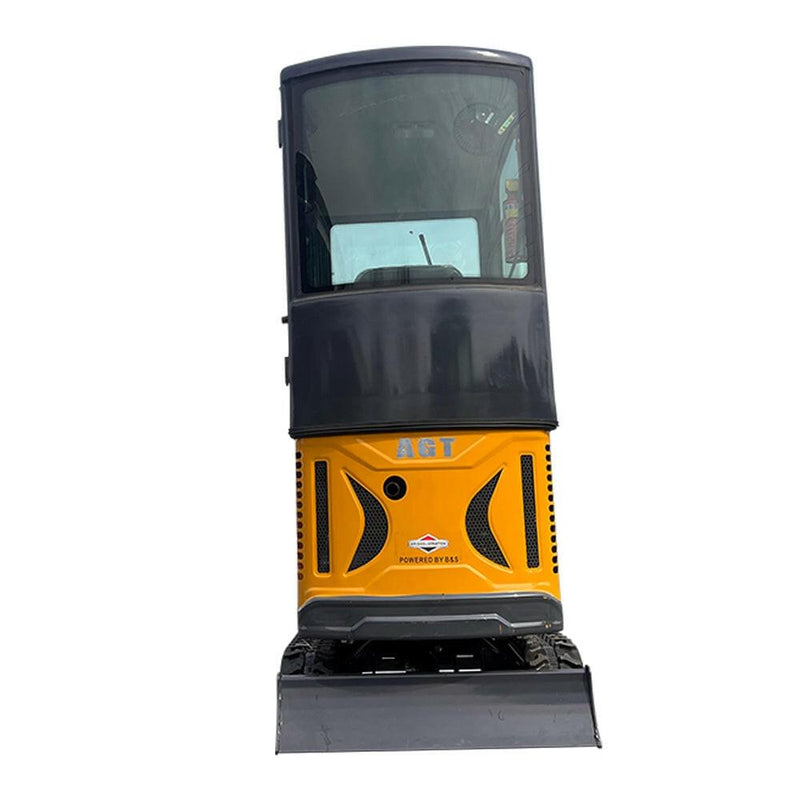 2024 Latest Product 13.5 HP B&S 1 Ton Mini Small Cab Excavator, With Hydraulic Thumb and Swing Boom ,Gasoline For Sale | AGT-DM13-C.