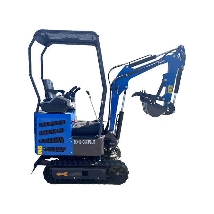 1 Ton, Fuel Injection Engine Mini Excavator w/ Side Swing Boom and Pilot Control | MX12-CRPLUS