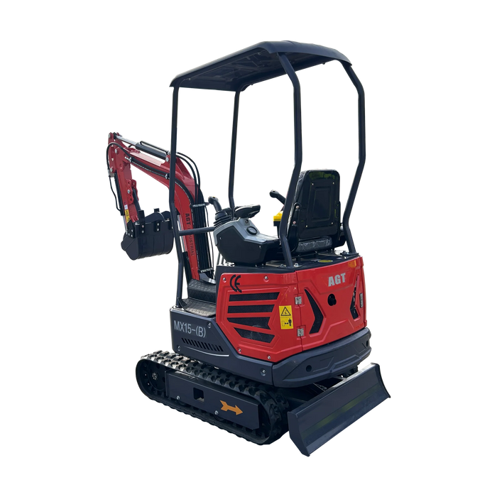 1 Ton, B&S Engine Mini Excavator w/ Side Swing Boom and Pilot Control | MX15-B