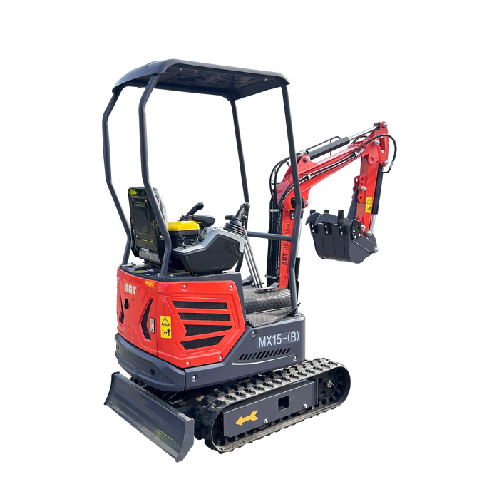 1 Ton, B&S Engine Mini Excavator w/ Side Swing Boom and Pilot Control | MX15-B