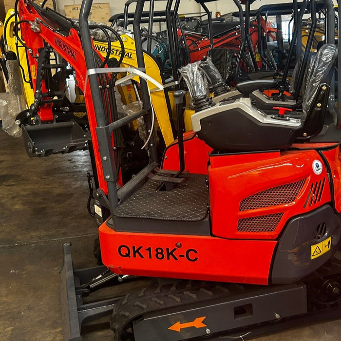 QK18K-C Mini Excavator with Kubota Engine, Swing Boom, and Hydraulic Thumb |AGT-QK18K-C |  AGT Industrial|  QK18K-C Mini Excavator with Kubota Engine, Swing Boom, and Hydraulic Thumb |AGT-QK18K-C.